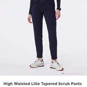 *NWT* figs high waisted lillie scrub pants navy